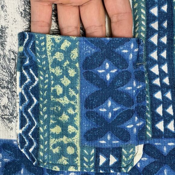 Gotcha Shirt Mens L Multicolor 1/4 Zip Short Sleeve Hawaiian‎ Print Relaxed Polo - Picture 7 of 10